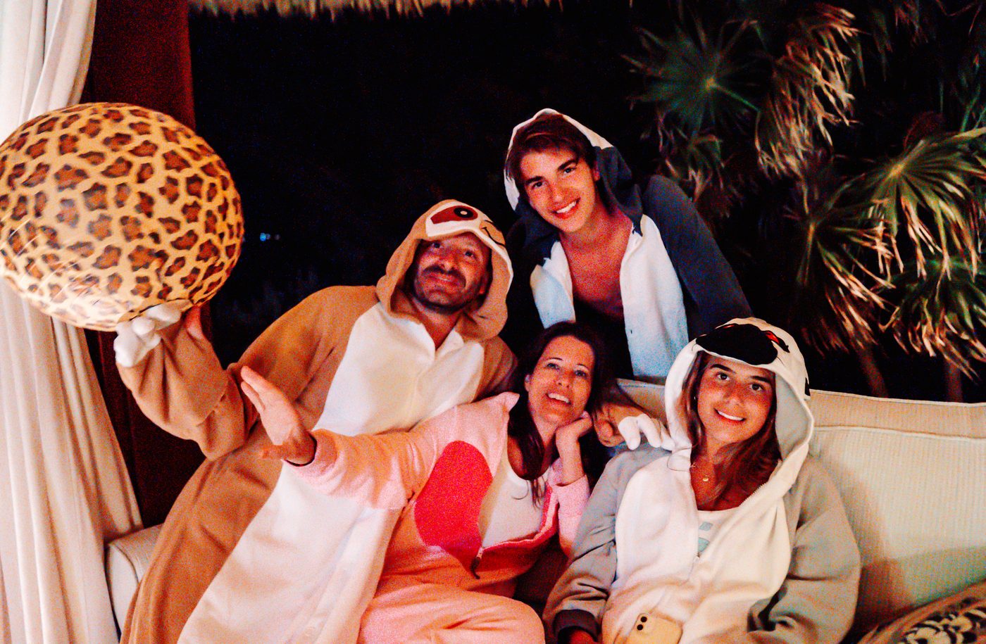 Yanik and family in onesies